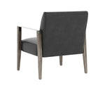 Earl Lounge Chair - Ash Grey - Brentwood Charcoal Leather 109856 Sunpan