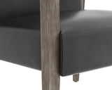 Earl Lounge Chair - Ash Grey - Brentwood Charcoal Leather 109856 Sunpan