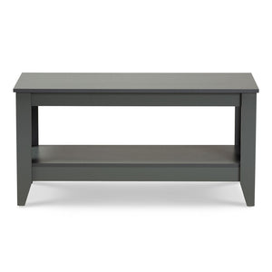 Baxton Studio Baxton Elada Modern Grey Wood Coffee Table with Storage Shelf, Stylish Design for Living Spaces CT8000-Grey-CT