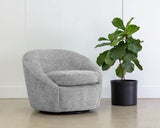 Bliss Swivel Lounge Chair - Husky Grey 109892 Sunpan