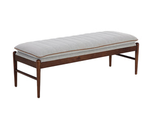 Lance Bench - Auburn Brown - Mina Light Grey 109902 Sunpan