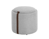 Borelli Storage Ottoman - Belfast Heather Grey / Autumn Chestnut 109906 Sunpan