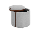 Borelli Storage Ottoman - Belfast Heather Grey / Autumn Chestnut 109906 Sunpan