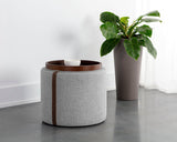 Borelli Storage Ottoman - Belfast Heather Grey / Autumn Chestnut 109906 Sunpan