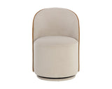 Cavoli Swivel Dining Chair - Meg Taupe / Meg Gold 109915 Sunpan