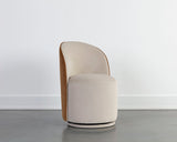 Cavoli Swivel Dining Chair - Meg Taupe / Meg Gold 109915 Sunpan