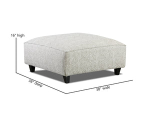 Fusion Hogan Multi-functional Padded Square Cocktail Ottoman In Grey - Stylish, Sturdy, And Safe For Kids Grey Ws ,99% Polypropylene 1% Polyester 109 Allegory Linen Cocktail Ottoman