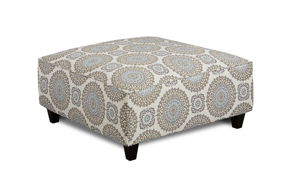 Fusion Grande Brianne Twilight Cocktail Ottoman - Stylish, Durable & Child-safe Multi-patterned Centerpiece Multi W,52% Polyester 48% Rayon 109 Brianne Twilight Cocktail Ottoman