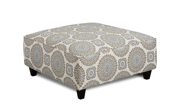 Fusion Grande Brianne Twilight Cocktail Ottoman - Stylish, Durable & Child-safe Multi-patterned Centerpiece Multi W,52% Polyester 48% Rayon 109 Brianne Twilight Cocktail Ottoman