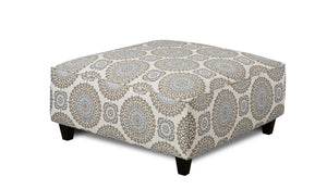 Fusion Grande Brianne Twilight Cocktail Ottoman - Stylish, Durable & Child-safe Multi-patterned Centerpiece Multi W,52% Polyester 48% Rayon 109 Brianne Twilight Cocktail Ottoman