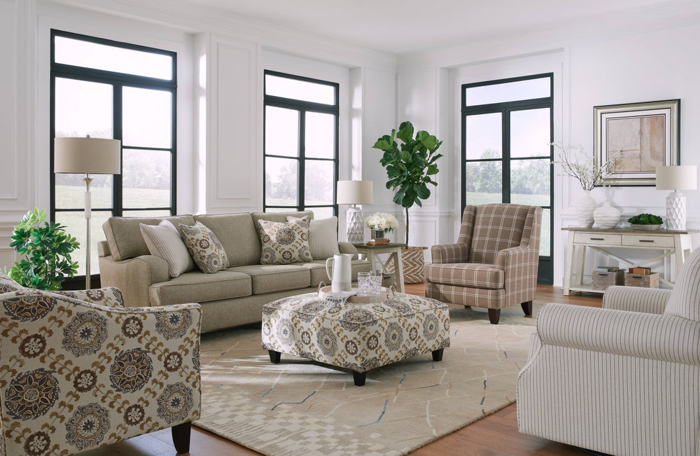 Fusion Crossroads Walden Mink Accent Chair – Stylish Brown Design With Plush Cushion & Unique Plaid Pattern Brown W ,83% Polyester 10% Acrylic 7% Linen 260 Walden Mink Accent Chair