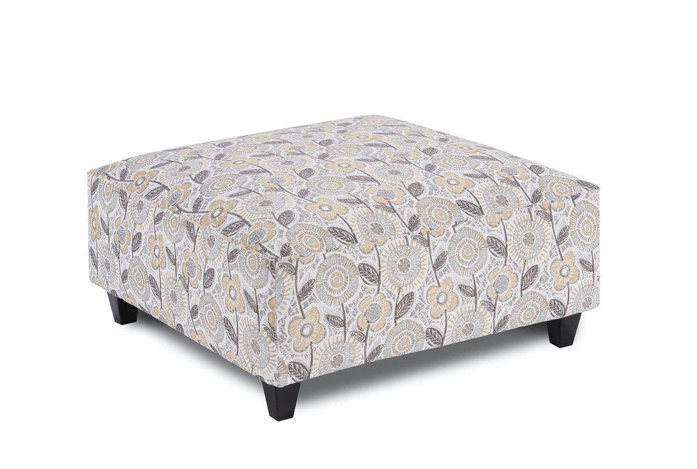 Fusion Vandy Dayflower Haze Colorful Cocktail Ottoman – Multi-functional, Sturdy & Kid-friendly Design! Multi Ws,100% Polyester 109 Dayflower Haze Cocktail Ottoman