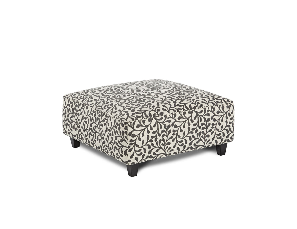 Fusion Basic Moontide Stone Padded Cocktail Ottoman – Colorful & Versatile Square Seating For Your Home Multi S ,100% Polyester 109 Dutch Charcoal Cocktail Ottoman