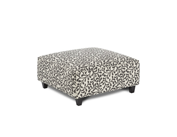 Fusion Basic Moontide Stone Padded Cocktail Ottoman – Colorful & Versatile Square Seating For Your Home Multi S ,100% Polyester 109 Dutch Charcoal Cocktail Ottoman