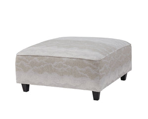Fusion Hobnob Cotton Fuji Cocktail Ottoman - Stylish Grey & White Padded Centerpiece For Any Space Grey And White Ws ,98% Polypropylene,2% Polyester 109 Fuji Cotton Cocktail Ottoman