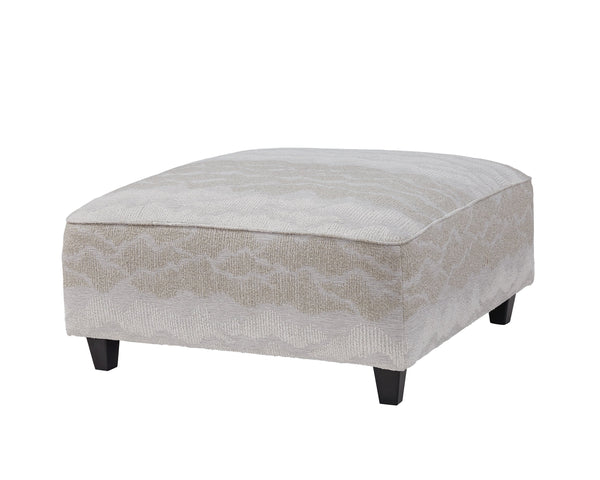 Fusion Hobnob Cotton Fuji Cocktail Ottoman - Stylish Grey & White Padded Centerpiece For Any Space Grey And White Ws ,98% Polypropylene,2% Polyester 109 Fuji Cotton Cocktail Ottoman