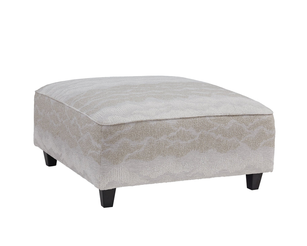 Fusion Hobnob Cotton Fuji Cocktail Ottoman - Stylish Grey & White Padded Centerpiece For Any Space Grey And White Ws ,98% Polypropylene,2% Polyester 109 Fuji Cotton Cocktail Ottoman