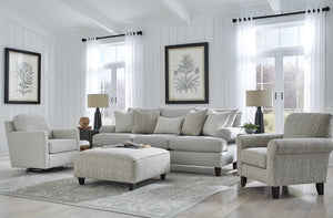 Fusion Hogan Cotton Sofa - Luxe Living Collection With Plush Comfort, Reversible Cushions & Elegant Design Off White Ws ,73% Polypropylene 27% Polyester 7000-00kp Hogan Cotton Sofa