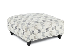 Fusion Entice Paver Microchip Denim Cocktail Ottoman - Stylish, Safe & Versatile Square Centerpiece For Any Room Multi Ws,80% Polypropylene,20% Polyester 109 Microchip Denim Cocktail Ottoman