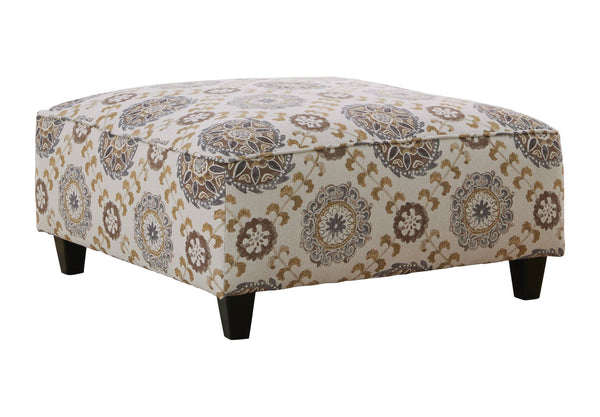 Fusion Crossroads Mink Quintero Mineral Padded Cocktail Ottoman - Colorful, Versatile Seating & Serving Solution Multi Ws ,100% Polypropylene 109 Quintero Mineral Cocktail Ottoman