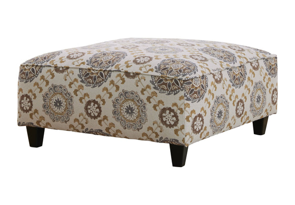 Fusion Crossroads Mink Quintero Mineral Padded Cocktail Ottoman - Colorful, Versatile Seating & Serving Solution Multi Ws ,100% Polypropylene 109 Quintero Mineral Cocktail Ottoman