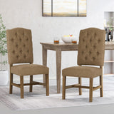 Christopher Knight Home® - Noble House - Hyvonen Contemporary Fabric Tufted Dining Chairs - Set Of 2