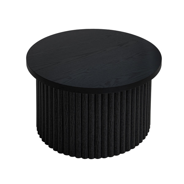 English Elm Coffee Table Set Of 2 - Modern Round Nesting Side Tables For Stylish Living Room & Small Spaces W688P248110