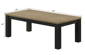 English Elm Brown 3-Piece Living Room Table Set – 47.2" Coffee + 2 End Tables, Sleek Wood Finish, Spacious Surfaces, Easy Assembly B011P244305