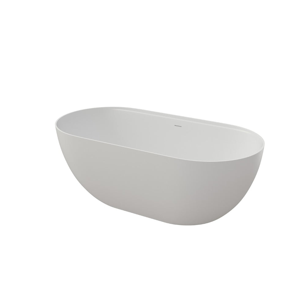 English Elm 59 Inch Freestanding Soaking Tub Eco Stone Resin Matte Finish Spa Bath Basin W2704P369954