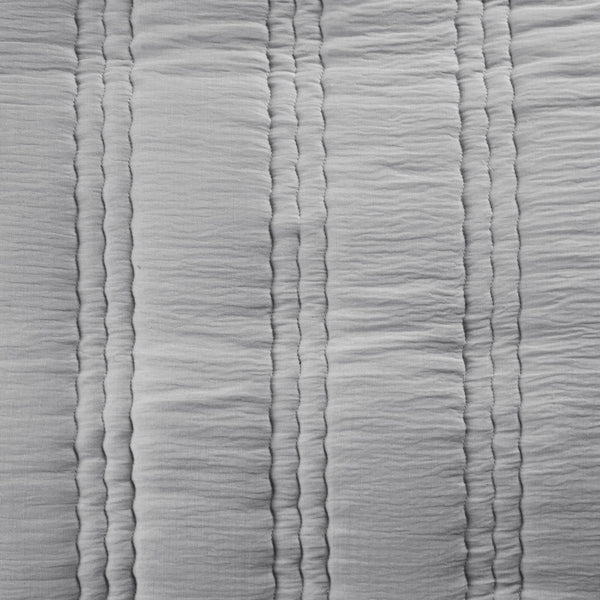 English Elm 3 Pcs King/Cal King Quilt Set - Soft Gray Poly Gauze, Antimicrobial, Lightweight & Easy Care! B035P319904