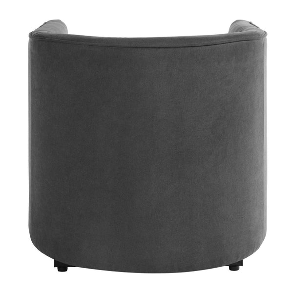English Elm Power Lift Recliner Barrel Back Chenille Chair for Seniors with Footrest Pocket Dark Grey N719P355911R