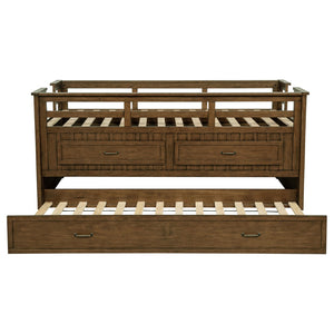 English Elm Starboard Twin Storage Bed with Trundle Pine Frame Cabin Style Kids Room B062S01721