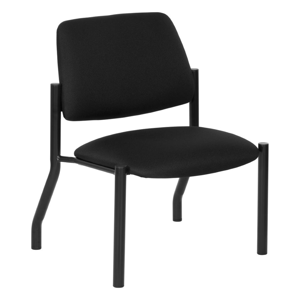 OSP Home Furnishings Big and Tall Commercial Guest Chair with Heavy Duty Metal Frame and Padded Pu Armrests Icon 55054B-231