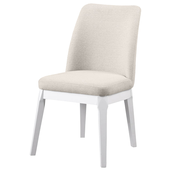 English Elm Rupert Beige Upholstered Dining Side Chair Set of 2 — Tall Curved Back, Plush Padded Seats, Neutral Elegance B062P299820