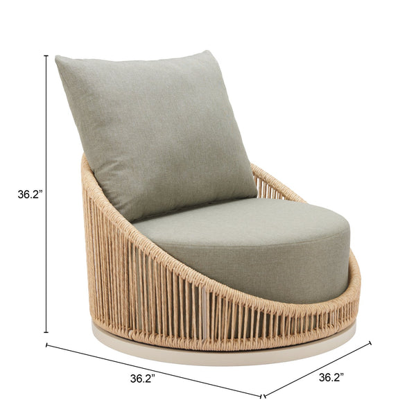 Zuo Modern Cabana Swivel Chair In Vibrant Multicolor – Stylish, Durable Design For Modern Outdoor Spaces Multicolor 100% Olefin,Aluminum,100% Polyethylene 704173-zuo-modern
