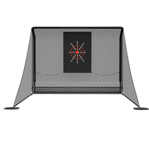 English Elm Golf Practice Net with Auto Ball Return Side Barriers Portable Backyard Hitting Enclosure W1422P416689