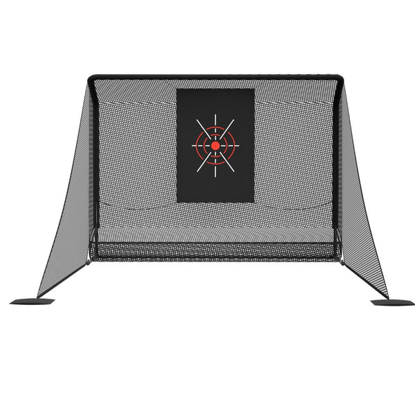 English Elm Golf Practice Net with Auto Ball Return Side Barriers Portable Backyard Hitting Enclosure W1422P416689