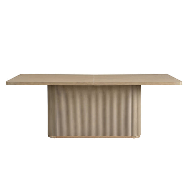 English Elm Christopher Knight Home® - 7PCS Mid-Century Modern 7-Piece Dining Set with Sculptural Pillar Table and Ergonomic Rattan Chairs Beige+Natural,Natural N771P256965A_N771P296162A_N771P296163A