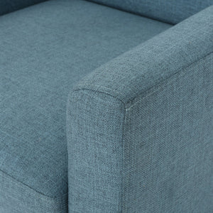 English Elm Christopher Knight Home® - CLUB Vintage-Inspired Fabric Club Chair with Nailhead Trim & Scroll Arms, Birch Legs, Contemporary Comfort Blue 31.5 L x 27.75 W x 18.5 H 60848.00BLU