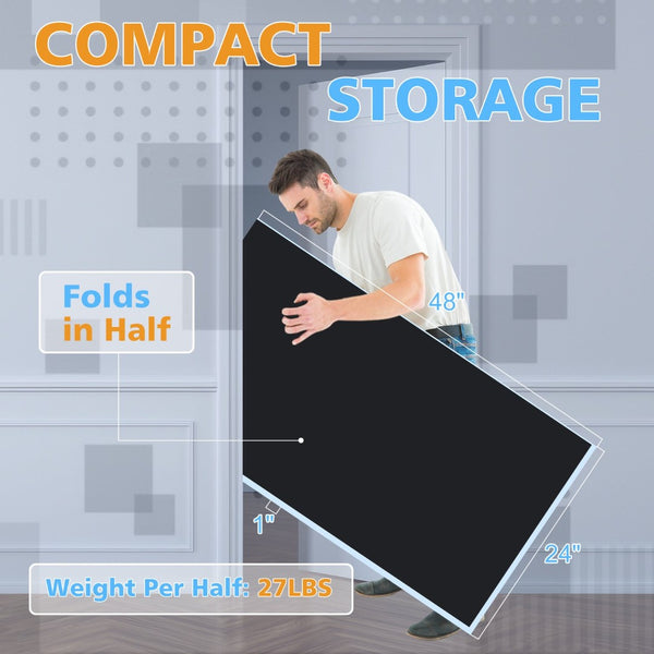 English Elm 8ft Foldable Mdf Ping Pong Conversion Top for Solo Practice and Indoor Play Black W1408P262536