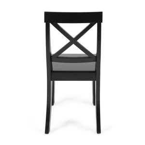English Elm Christopher Knight Home® - Roshan Farmhouse Acacia Wood Dining Chairs, Set Of 2 - Rustic Black, Durable Comfort For Every Meal 62888.00BLK