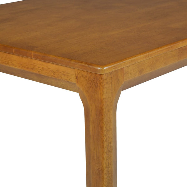 English Elm Solid Rubberwood Dining Table Thick Slab Top Seats 8 Modern Farmhouse Kitchen Walnut N768P427476W
