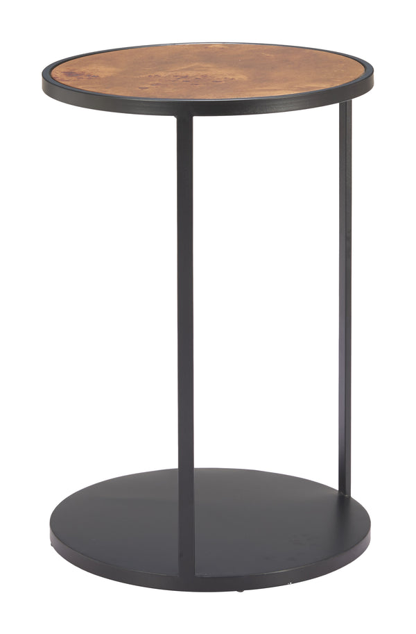 Zuo Modern Nodo Side Table - Stylish Brown & Black Finish With Durable Mdf And Iron, Perfect For Modern Spaces Brown Mdf,Iron 110753-zuo-modern