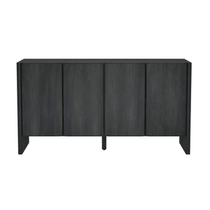 English Elm Linda 60" Sideboard Charcoal Gray — Minimalist 4-Door Soft-Close Storage with Adjustable Shelves & TV Stand (70") B365P397672