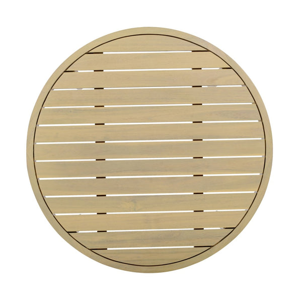 English Elm Outdoor Acacia Wood Loveseat Set with Woven Rope Detail and Slatted Coffee Table Cream,Dark Gray,Light Teak N768P363954L