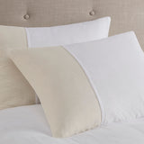 Beautyrest Miro Casual 3 Piece Gauze Oversized Comforter Set BR10-3853 Natural