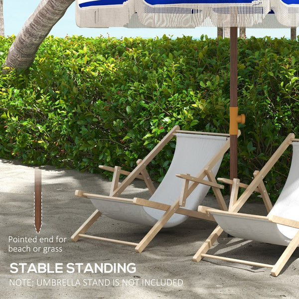 English Elm Outsunny 6.2' Portable Beach Umbrella With Uv 40+ Protection, Vented Canopy, Stylish Carry Bag W2225P174145-GIGA