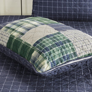 English Elm 3 Madison Park Timber Reversible Quilt Set Full/Queen – Green Navy Patchwork Lodge Style, Soft Cotton-Rich Fill, Machine Washable B03597591