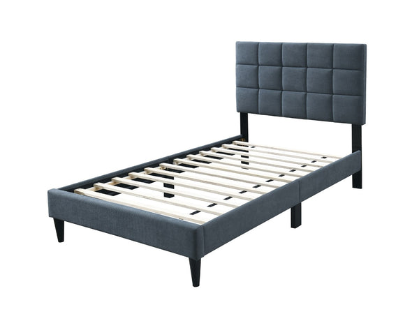 English Elm Luxurious Full Platform Bed Biscuit Tufted Linen Headboard Adjustable Height Frame B011P415815