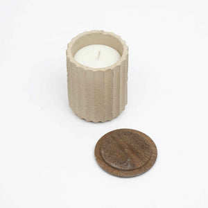 English Elm Jar Candle - Eco-Friendly Ecomix Wax With Rustic Mango Wood Lid, Soothing Vanilla Lavender Aroma B346P369765